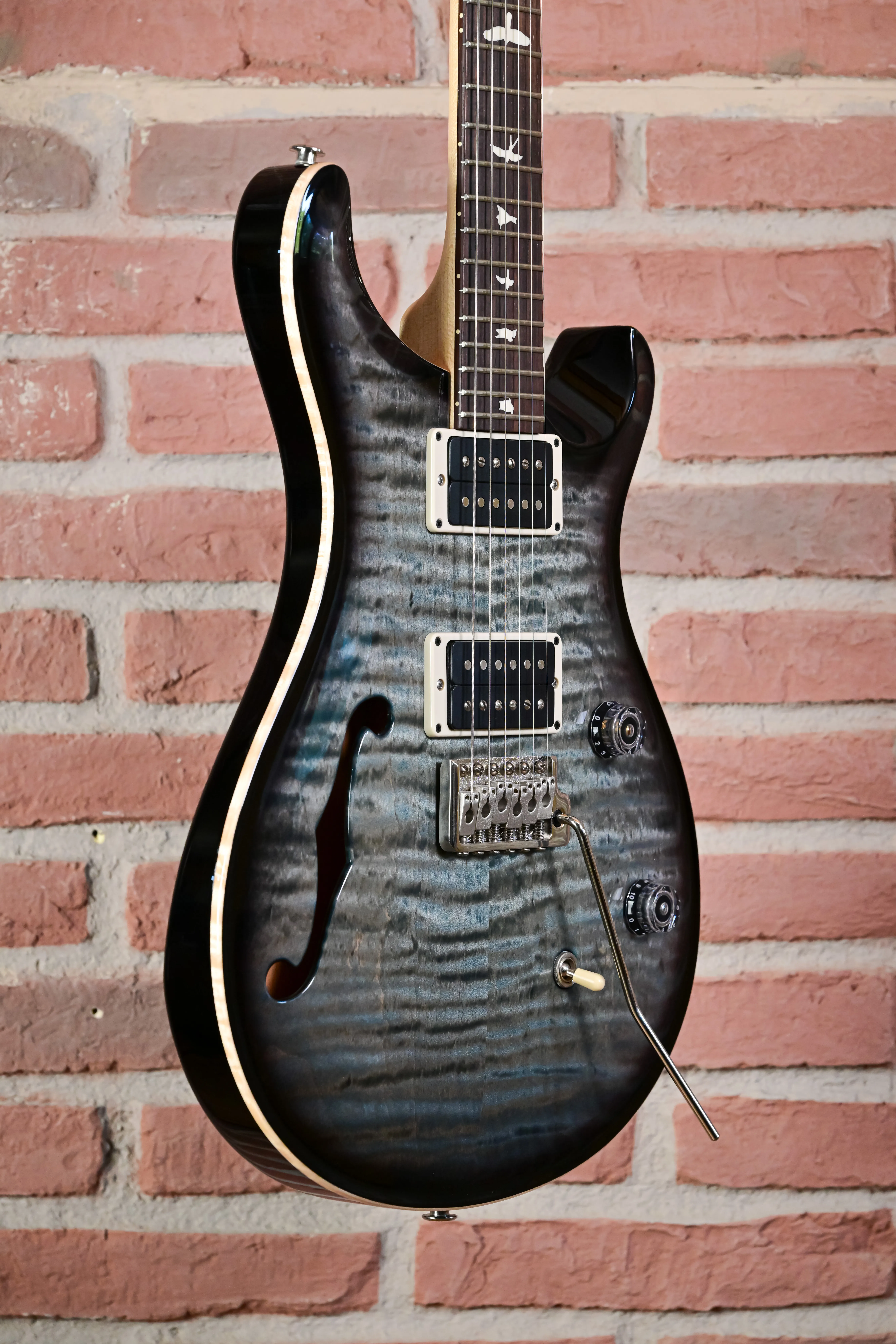 CE 24 Semi-Hollow Faded Blue Smokeburst