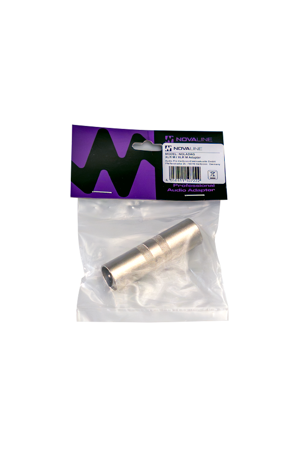 Audioadapter, XLR-Adapter, Metallgehäuse, Silberfarben, Audio-Stecker