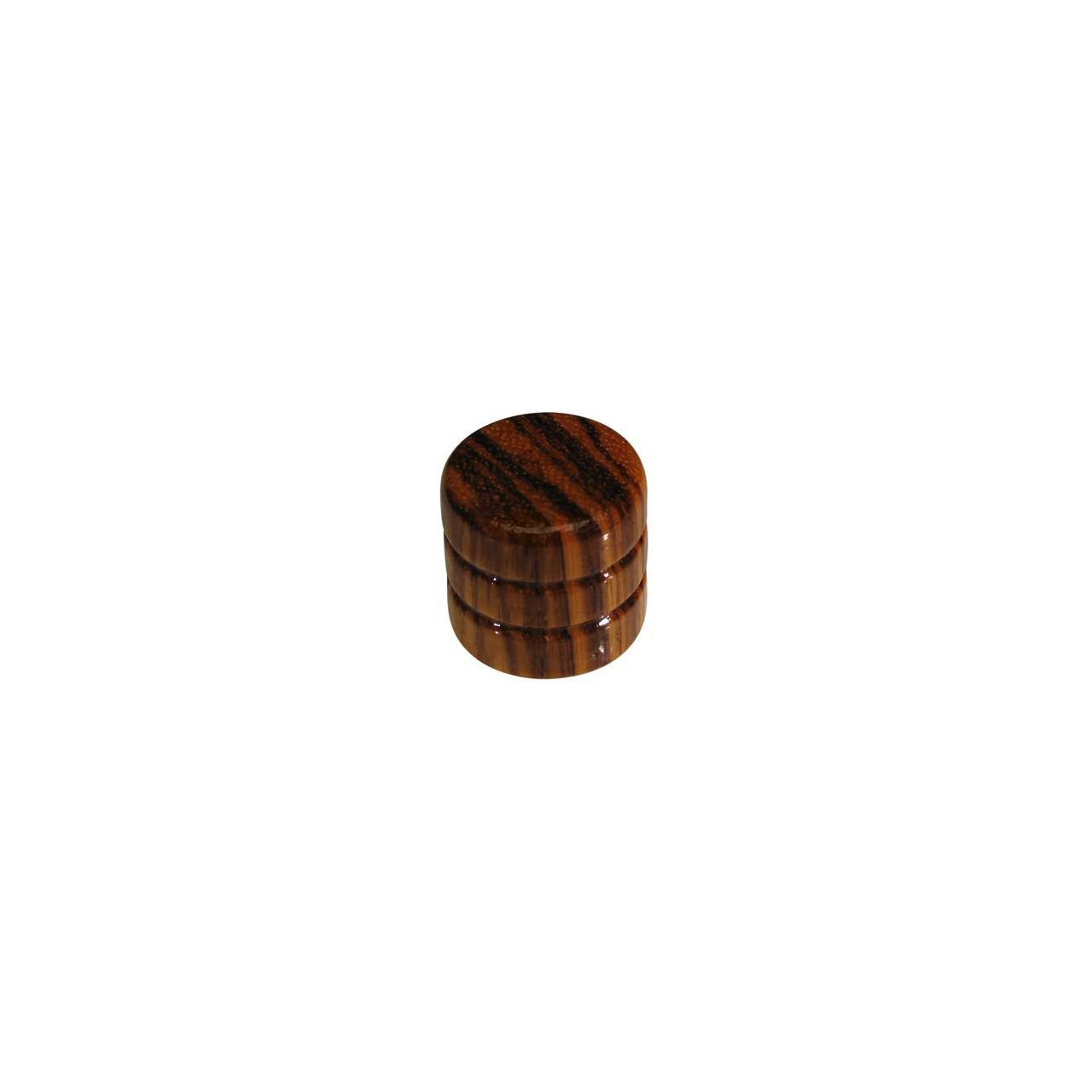 Potiknopf, Dome Knob, Holz, 2 Ringe, zebra, 19x18mm