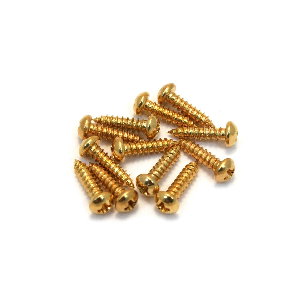 Pure Vintage Tuning Machine Mounting Screws 3 x 3/8", Gold, (12 Stück)
