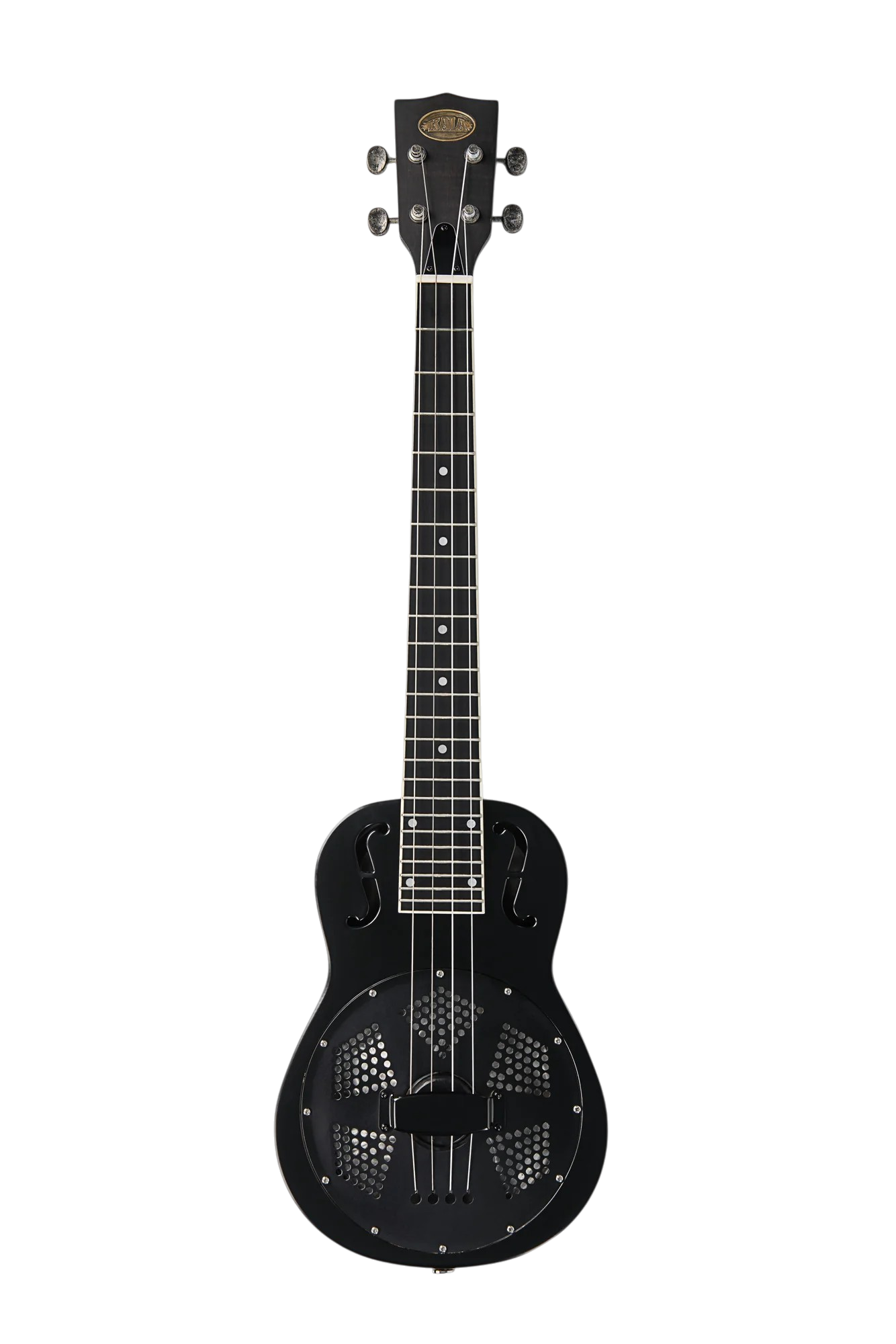Matte Black Baritone Resonator Ukulele