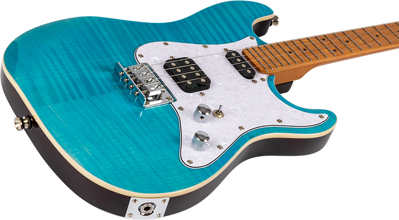 Pathfinder Ocean Blue Baritone Electric Ukulele