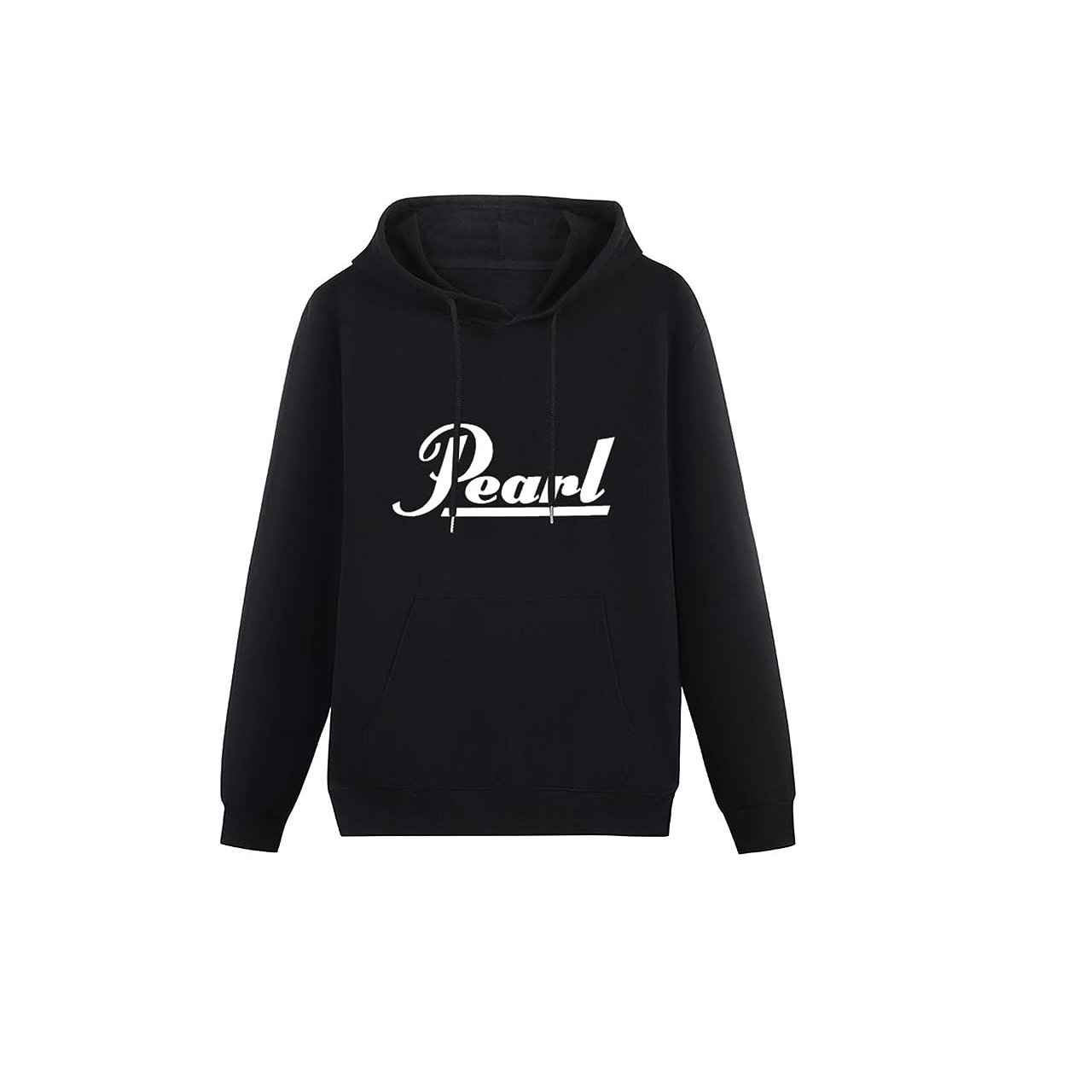 Black Hoodie Basic L - W1124 - Black Hoodie Big Chest Print L