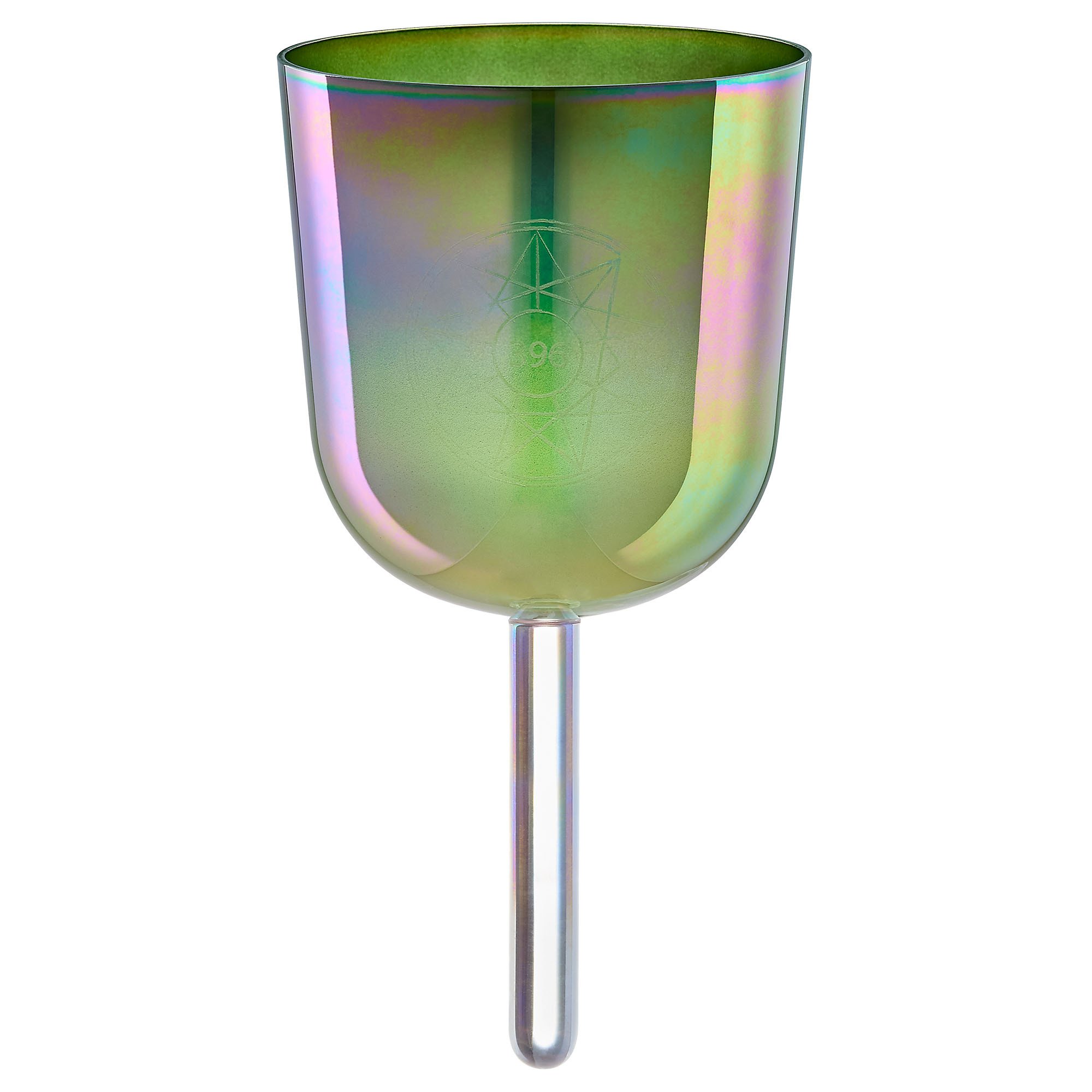 5.75" Essence Solfeggio Crystal Singing Bowl Ut 396 Hz, Olivgrün