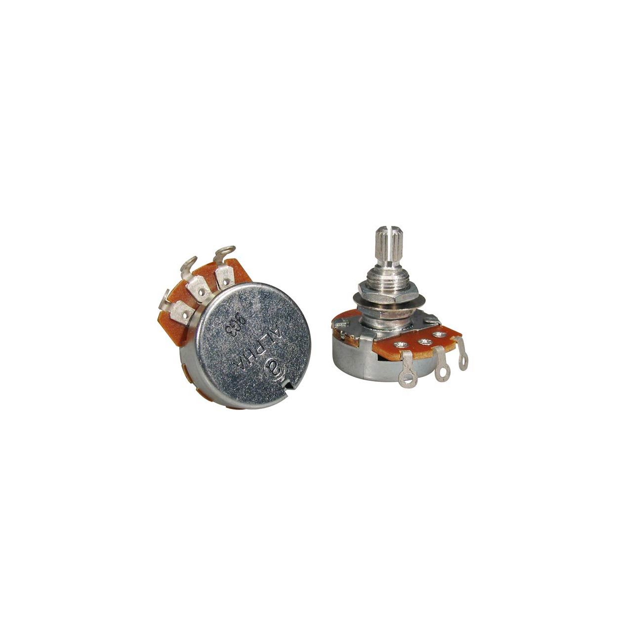 250K Poti, Potentiometer linear, Standard Schaftlänge .375"", 3/8"" Durchmesser