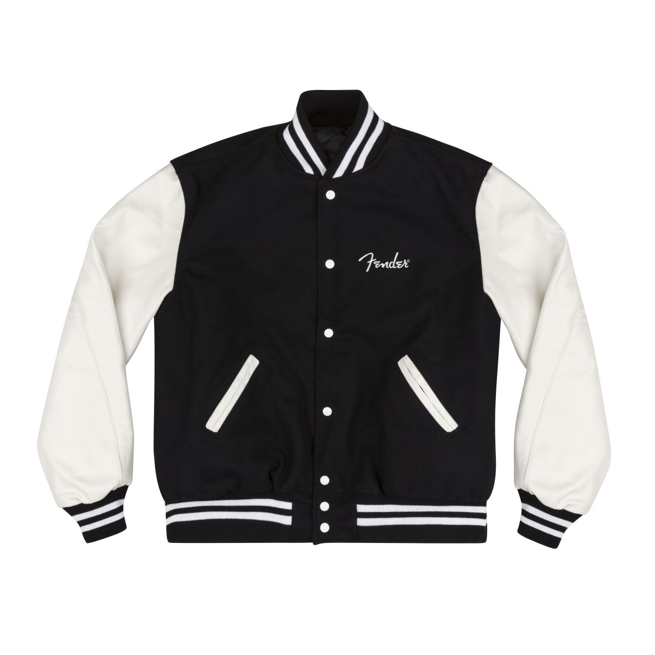 Custom Shop Varsity Jacket, Black/White, M