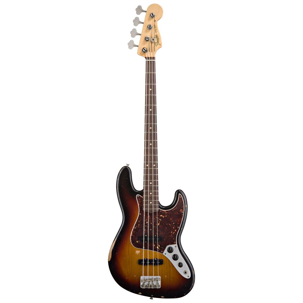 60's Jazz Bass Road Worn in 3 Color Sunburst