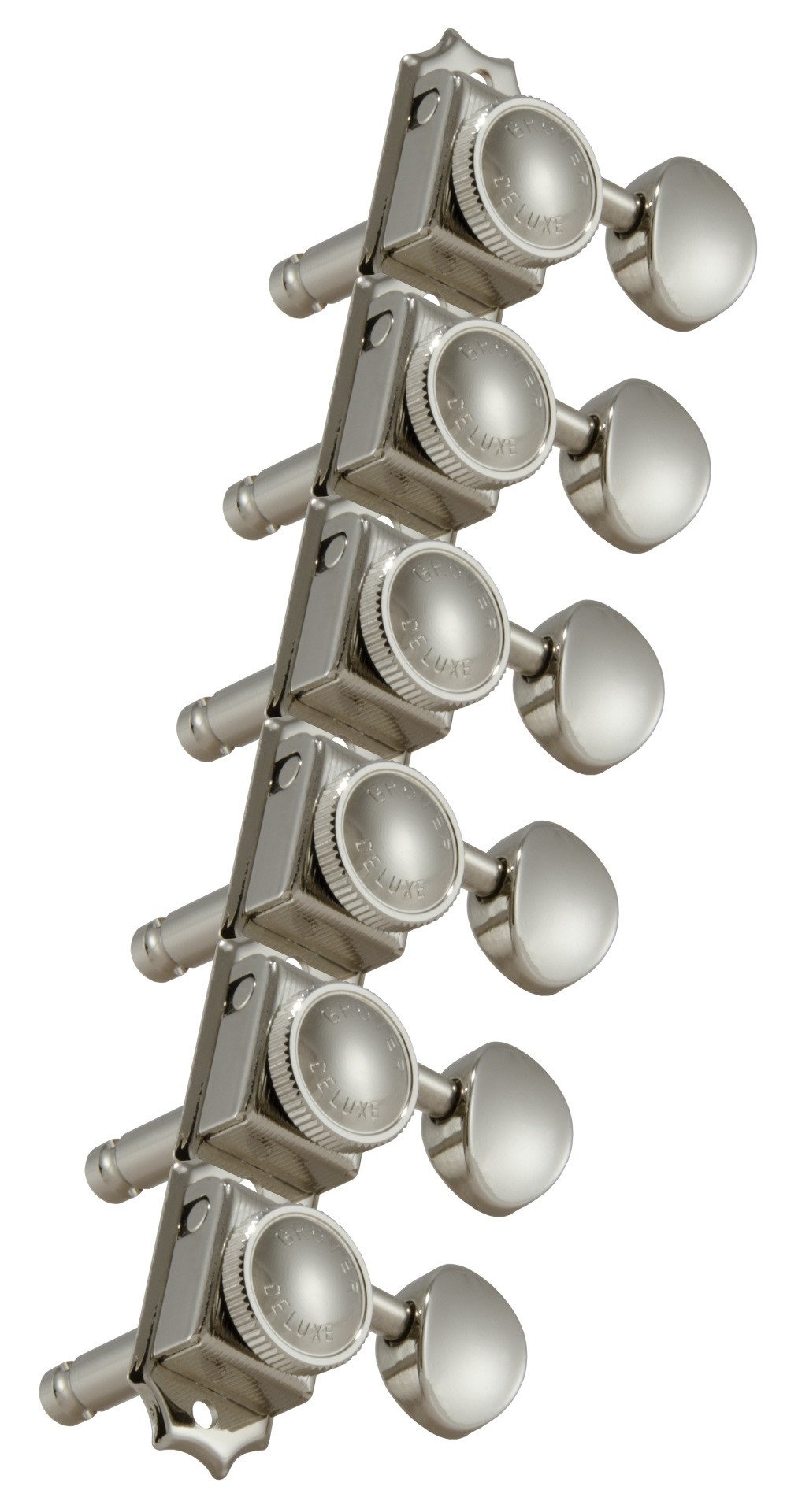 533N6 Vintage Locking Rotomatics with Metal Button - Guitar Machine Heads, 6-in-Line, Bass Side (Lef