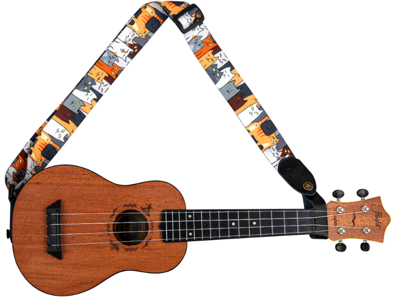 S35 Cats Polyester Ukulele Strap