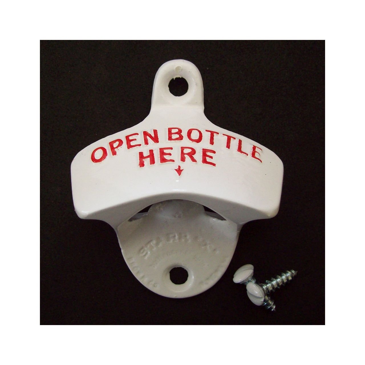 Flaschenöffner zur Wandmontage - Open Bottle Here Weiß