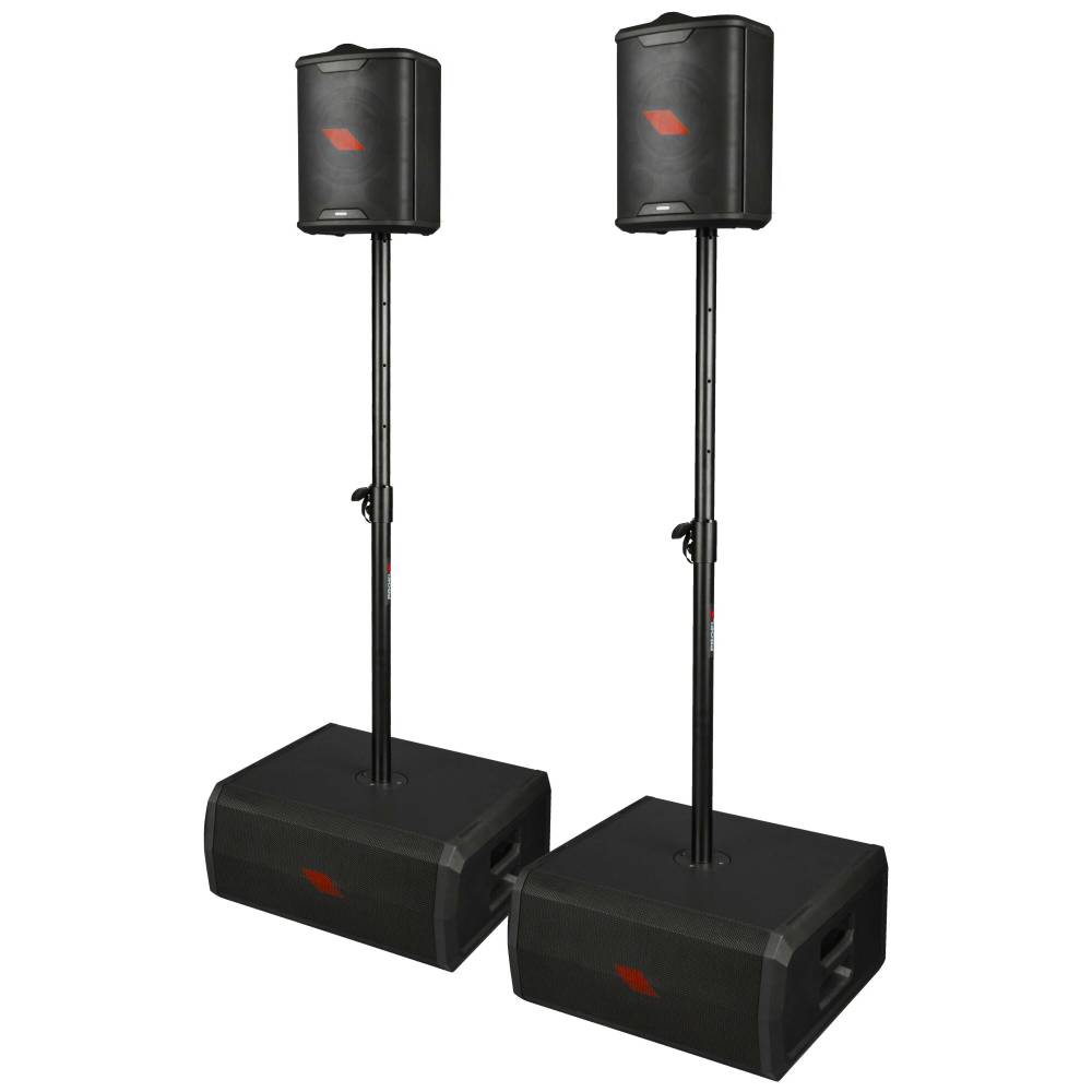 FREESUBX Tragbarer Aktiver Batterie Subwoofer 2x8