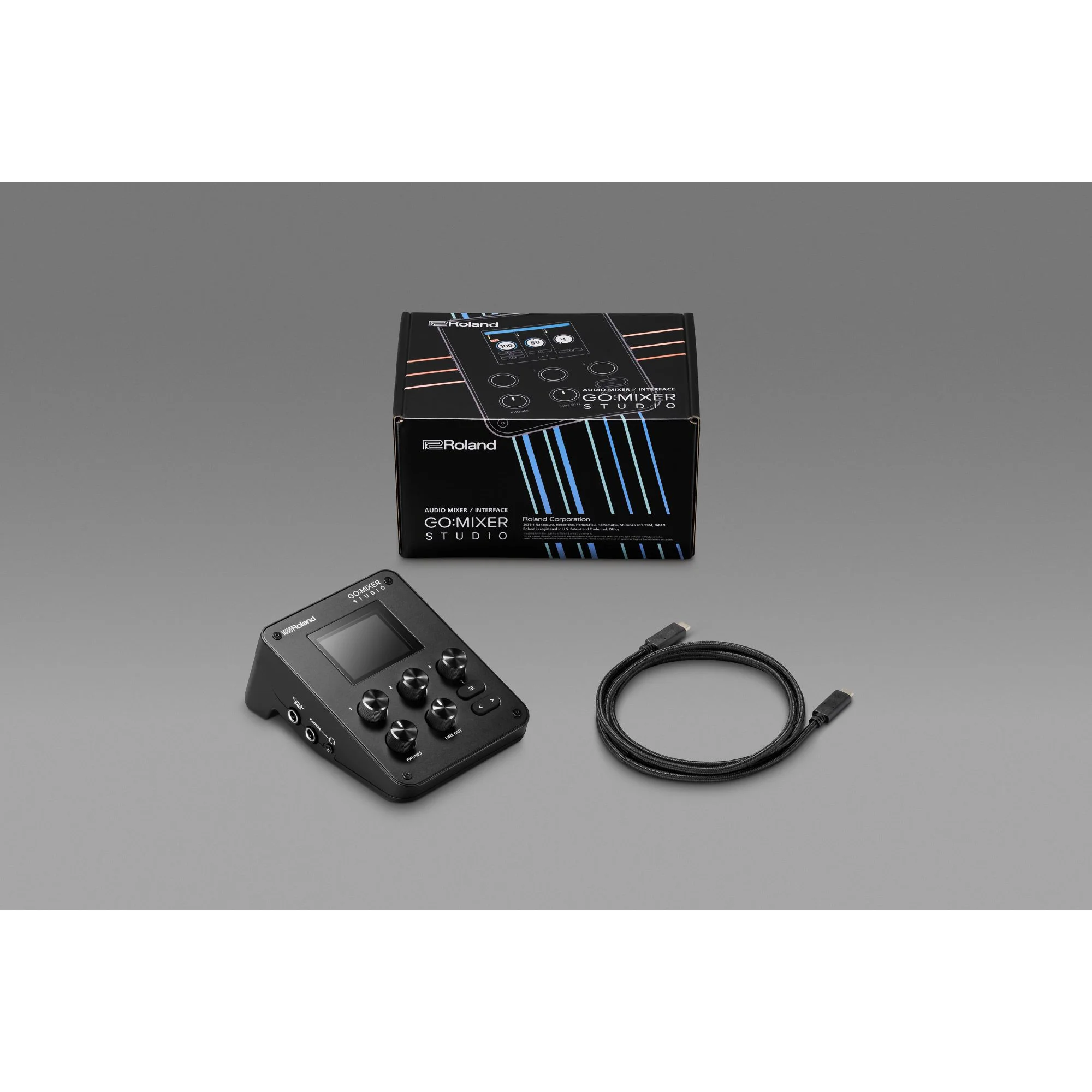 Roland Go:Mixer Studio mit Kabel und Verpackungbox