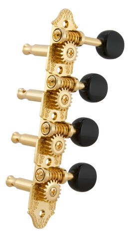 409FGB Professional Mandolin Machines with Black Button - Mandolin Machine Heads, Standard 4 + 4, fo