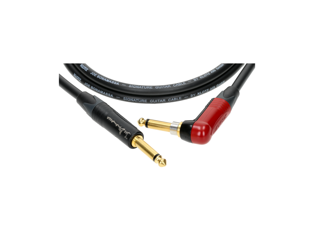 Joe Bonamassa high end, gerade - gewinkelt, neutrik schwarz-rot, 9m