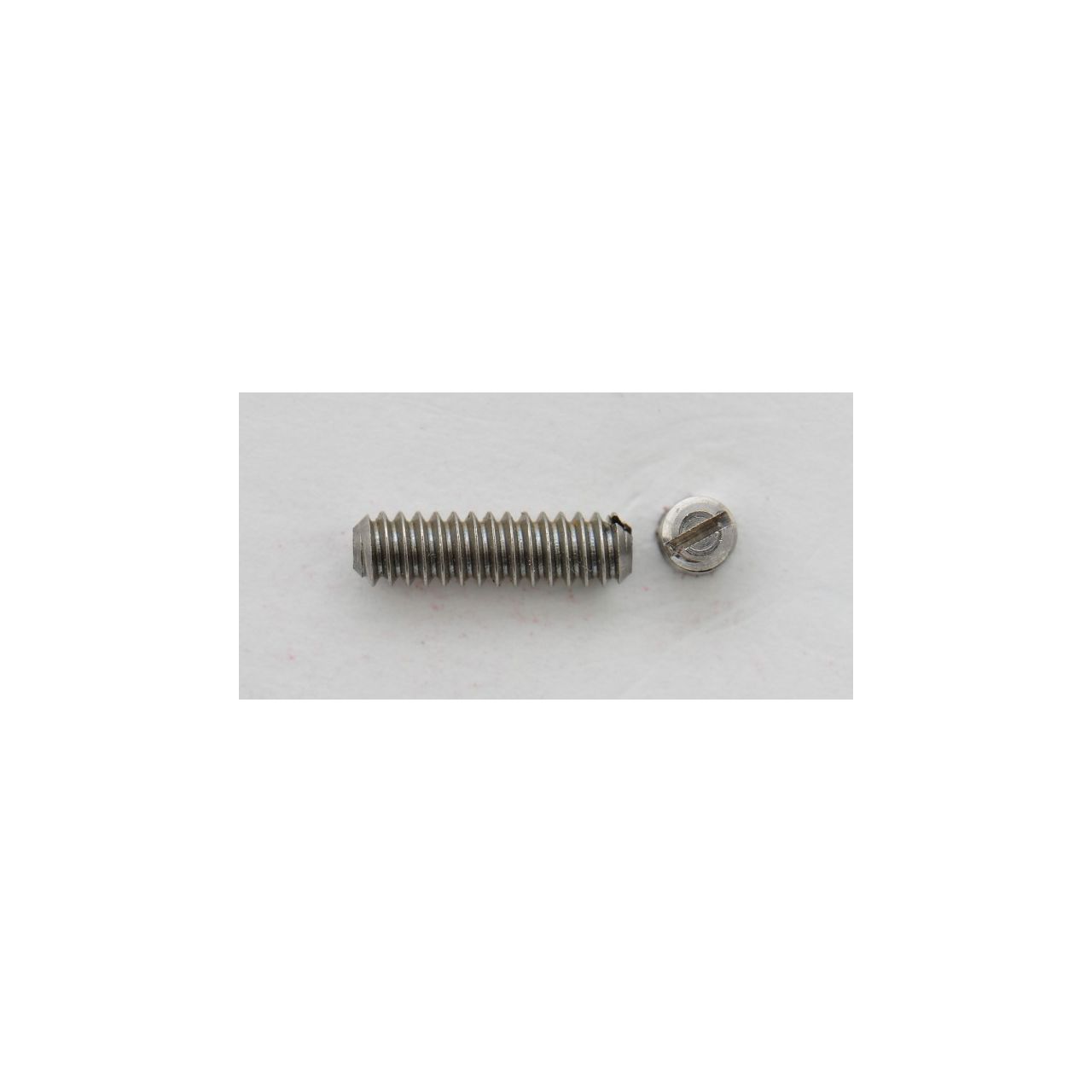 SR23C Madenschraube, US-Gewinde, 11 mm, nickel, mit Schlitz (1 Stück)