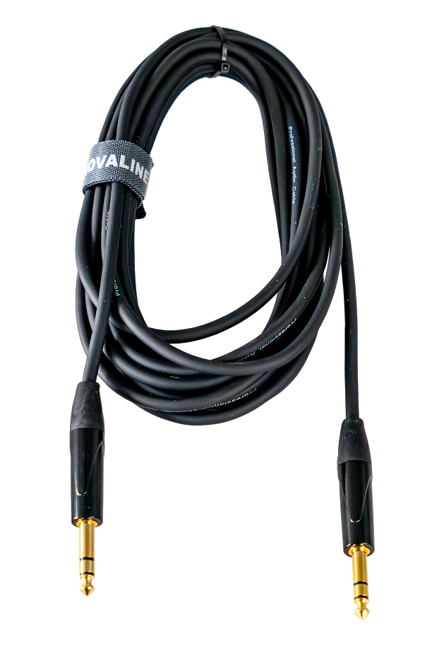 Instrumentenkabel, Klinkenkabel, schwarz, vergoldete Stecker, Spiralkabel