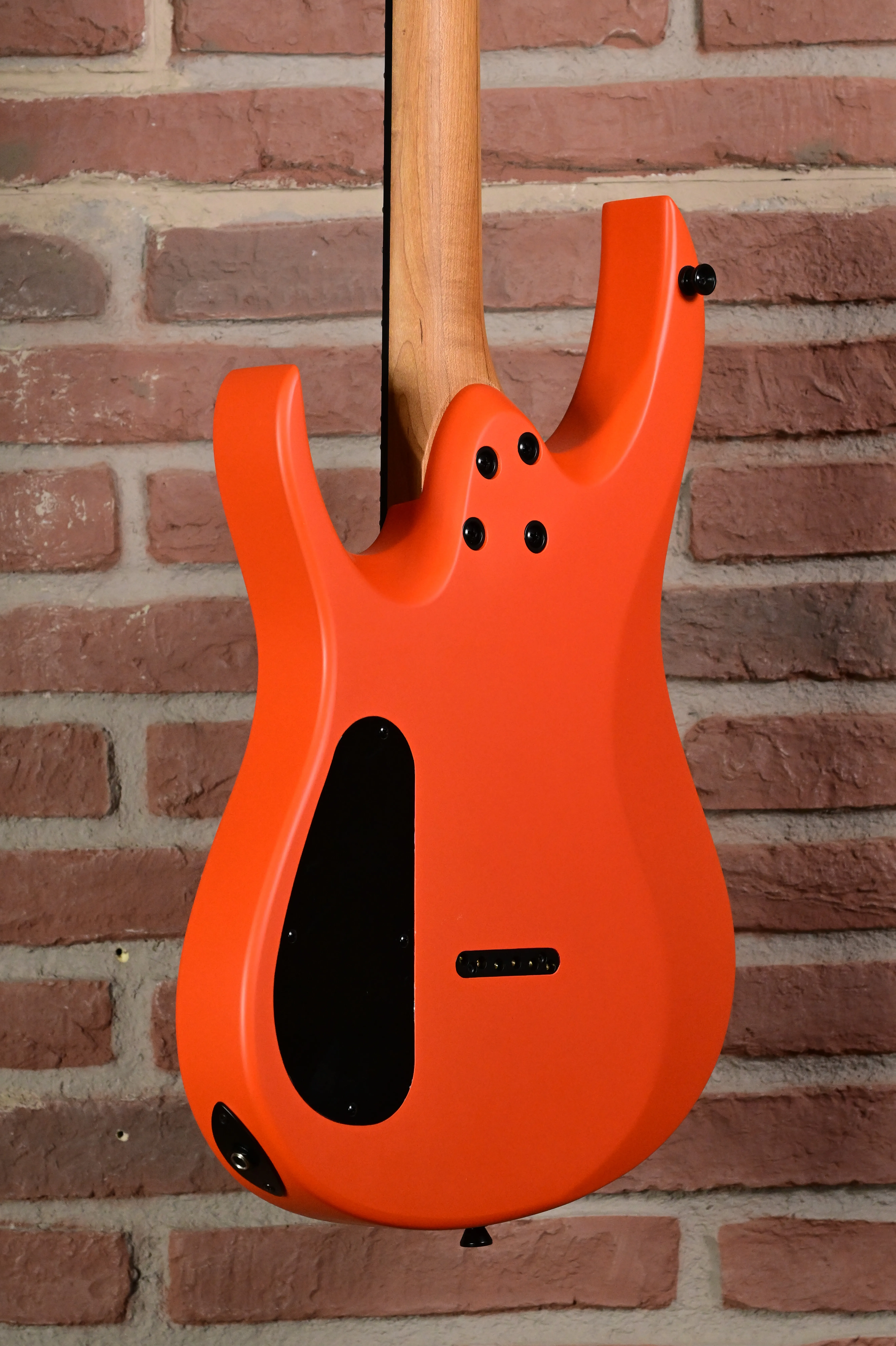 E-Gitarre, Gitarrenkorpus, Orange, Massivholz, Schwarze Hardware