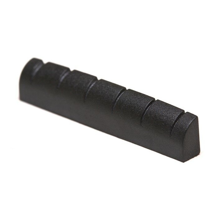 BLACK TUSQ XL PT-6116-L0 - Slotted Guitar Nut (1 11/16" Long) - Acoustic / Electric, Rounded, Flat, 