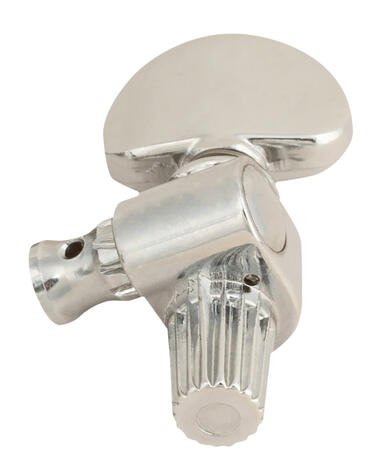 121C5 Geared Banjo Pegs with Metal Button - 5 pcs. - Chrome