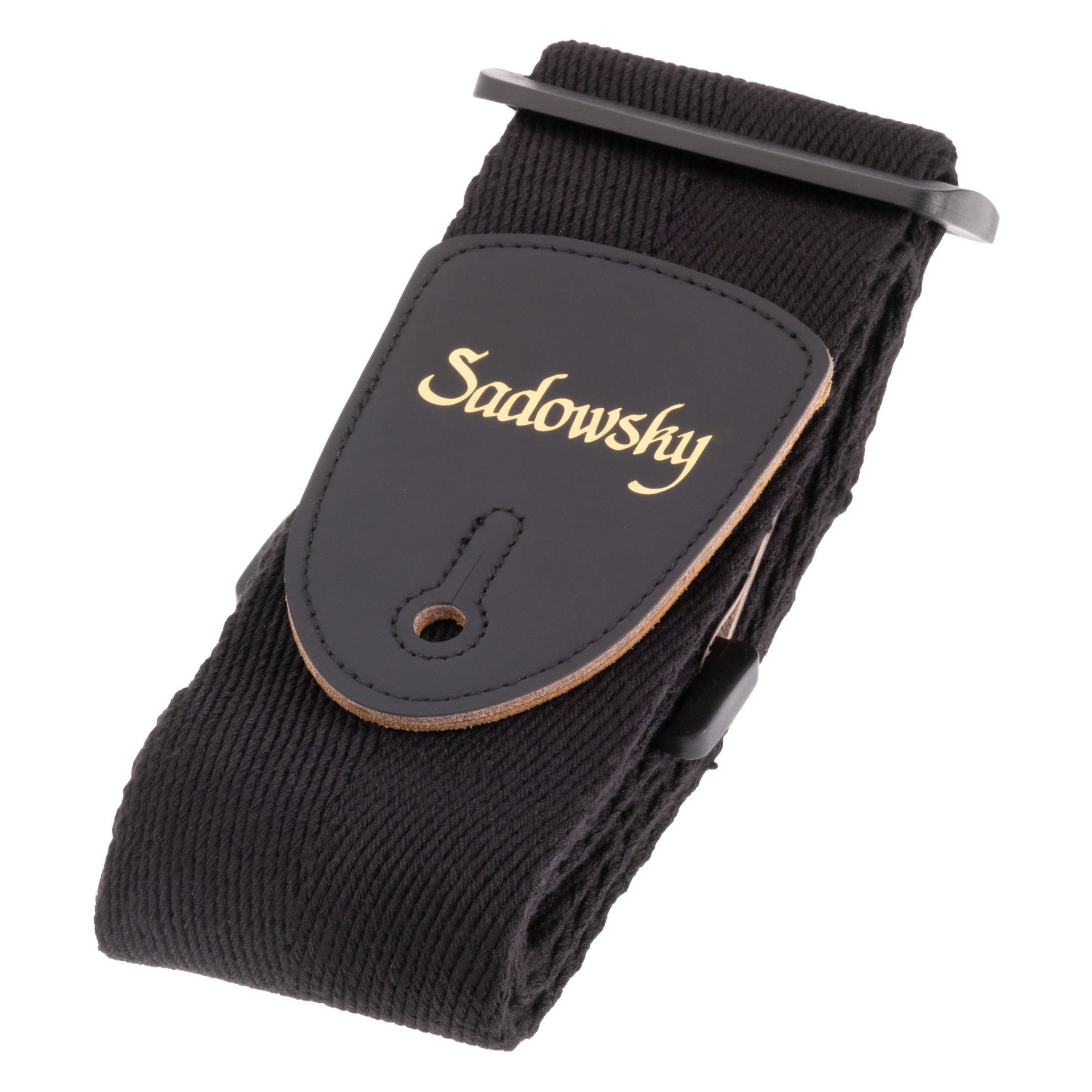 Non-Slip Cotton Bass Strap - Black, 75 mm Width
