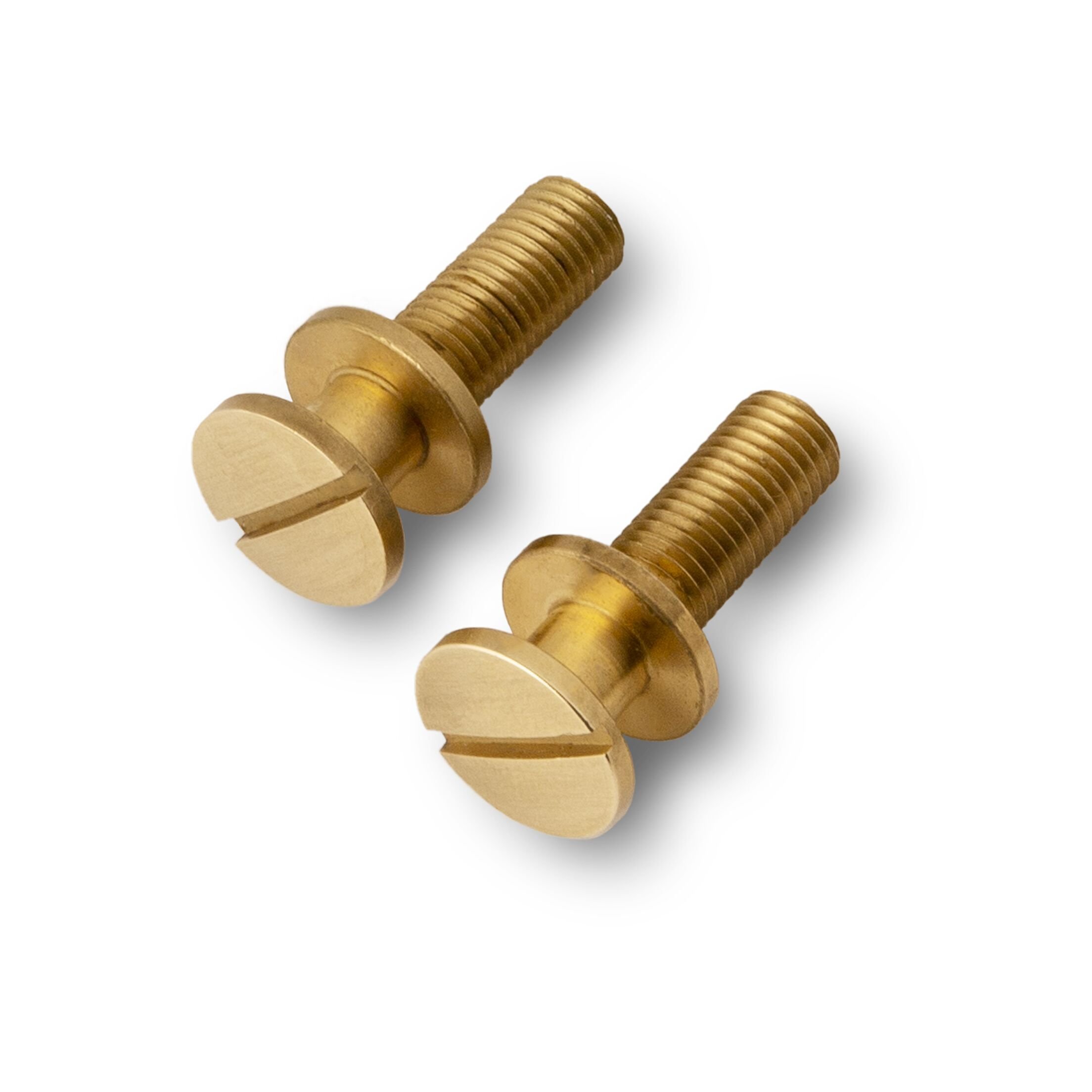 Stoptail Studs Metric Thread Unplated Polished Brass  