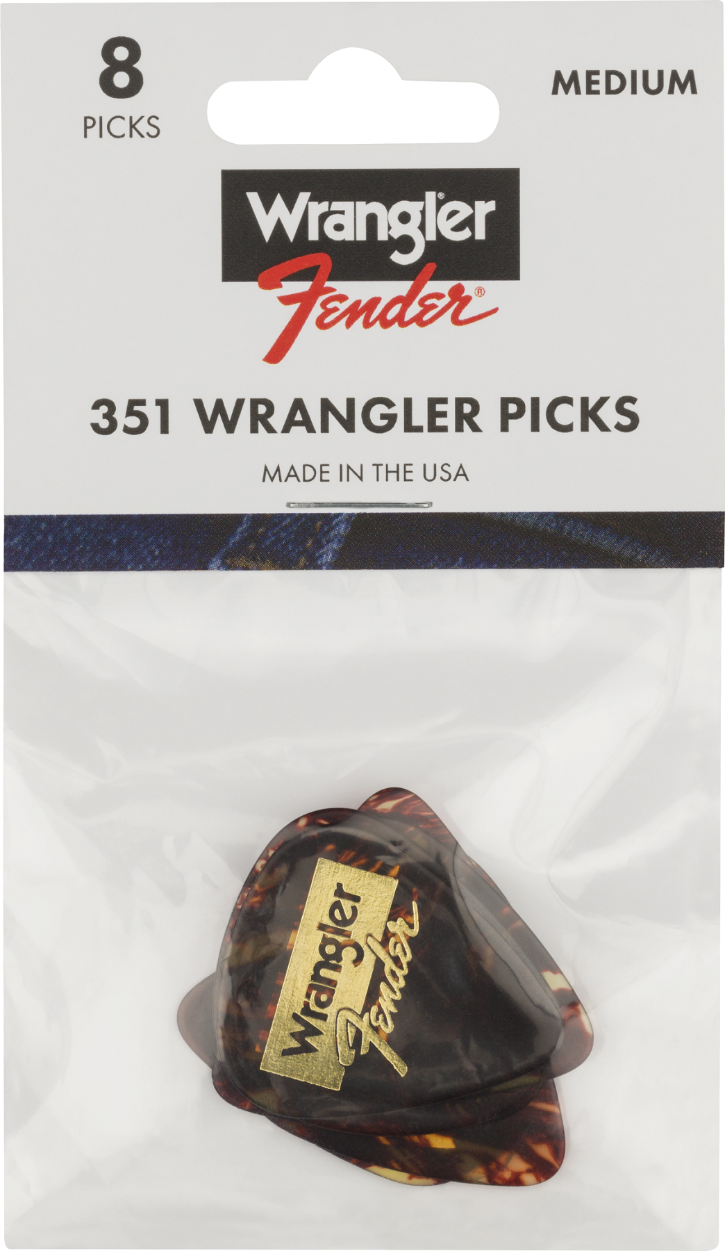 Wrangler® Picks, 351 Shape, Tortoiseshell, (8)