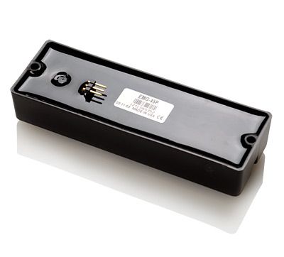 Elektronikmodul, Kunststoffgehäuse, schwarz, Anschlussstifte, Montagebohrungen
