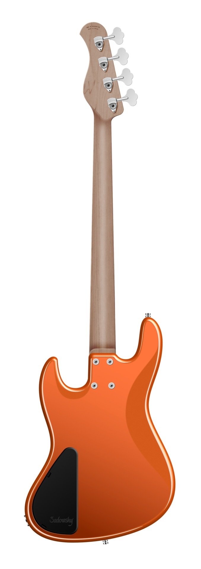 MetroExpress 21-Fret Hybrid P/J Bass, Roasted Maple Fingerboard, 4-String - Solid Candy Apple Orange
