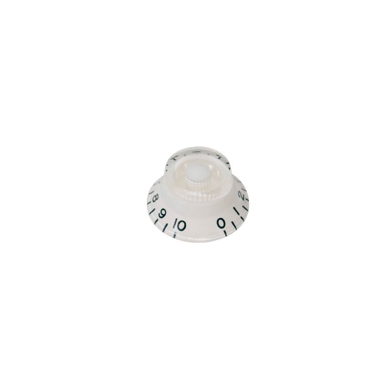 Potiknopf, Bell Knob, transparent white