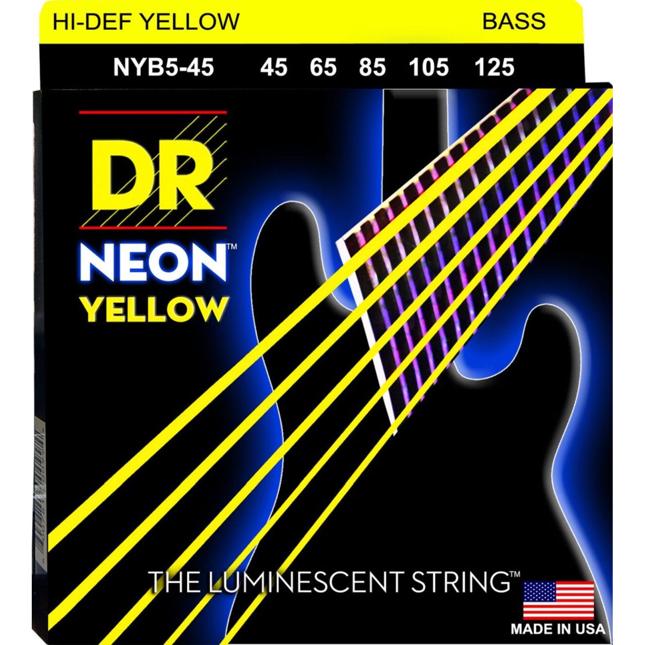 Hi-Def Neon Bass-Saitensatz Yellow 045-125