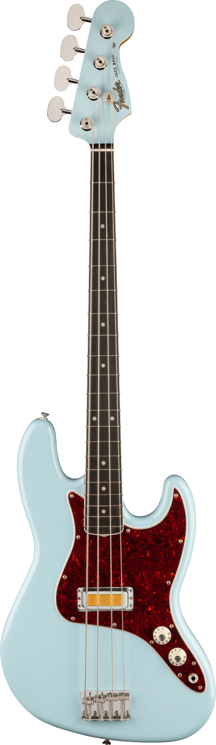 Gold Foil Jazz Bass®, Ebony Fingerboard, Sonic Blue