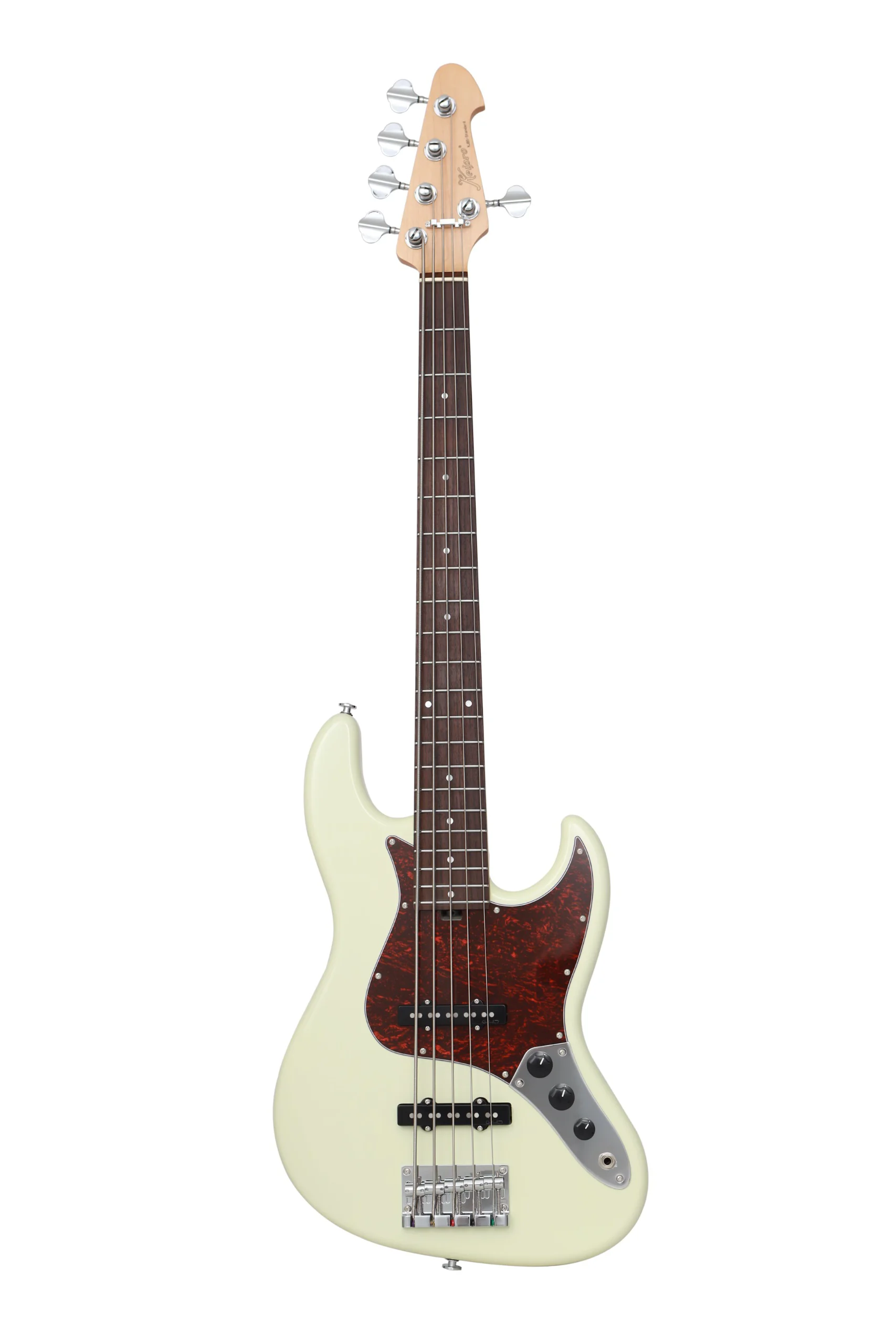 KJB5-Standard Rosewood Olympic White E-Bass