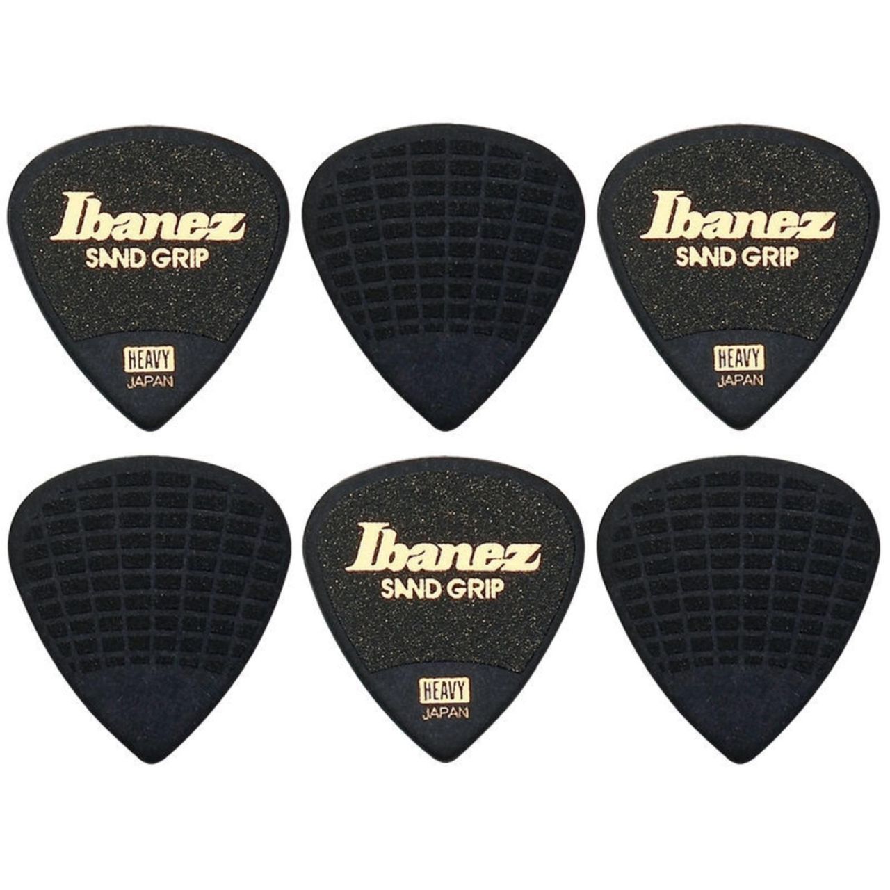 PA16HSG-BK Picks Wizard Sand Heavy - 6er Pack