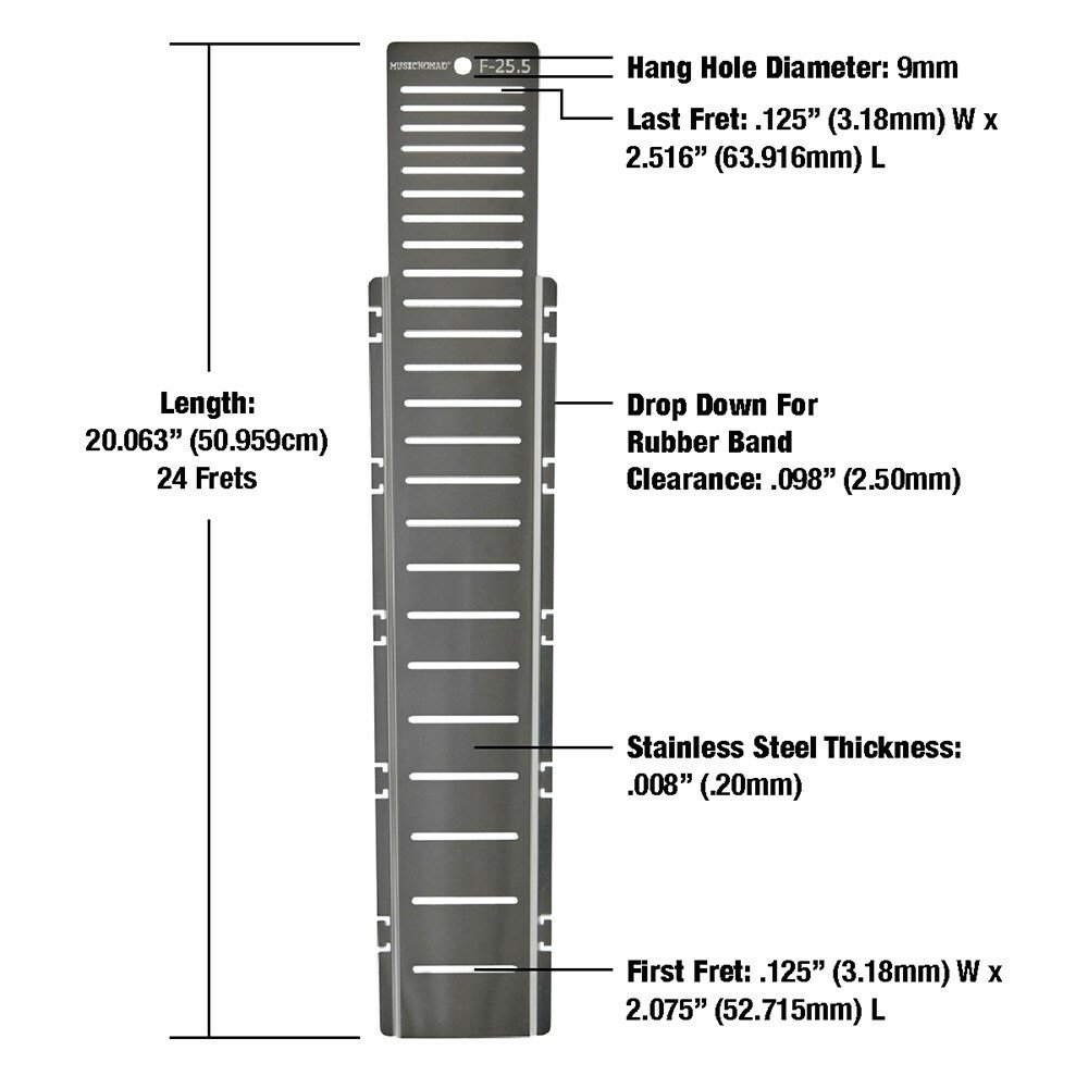 Fret Shield MN800 Fretboard Protector 25.50" Guitar Fret Scale