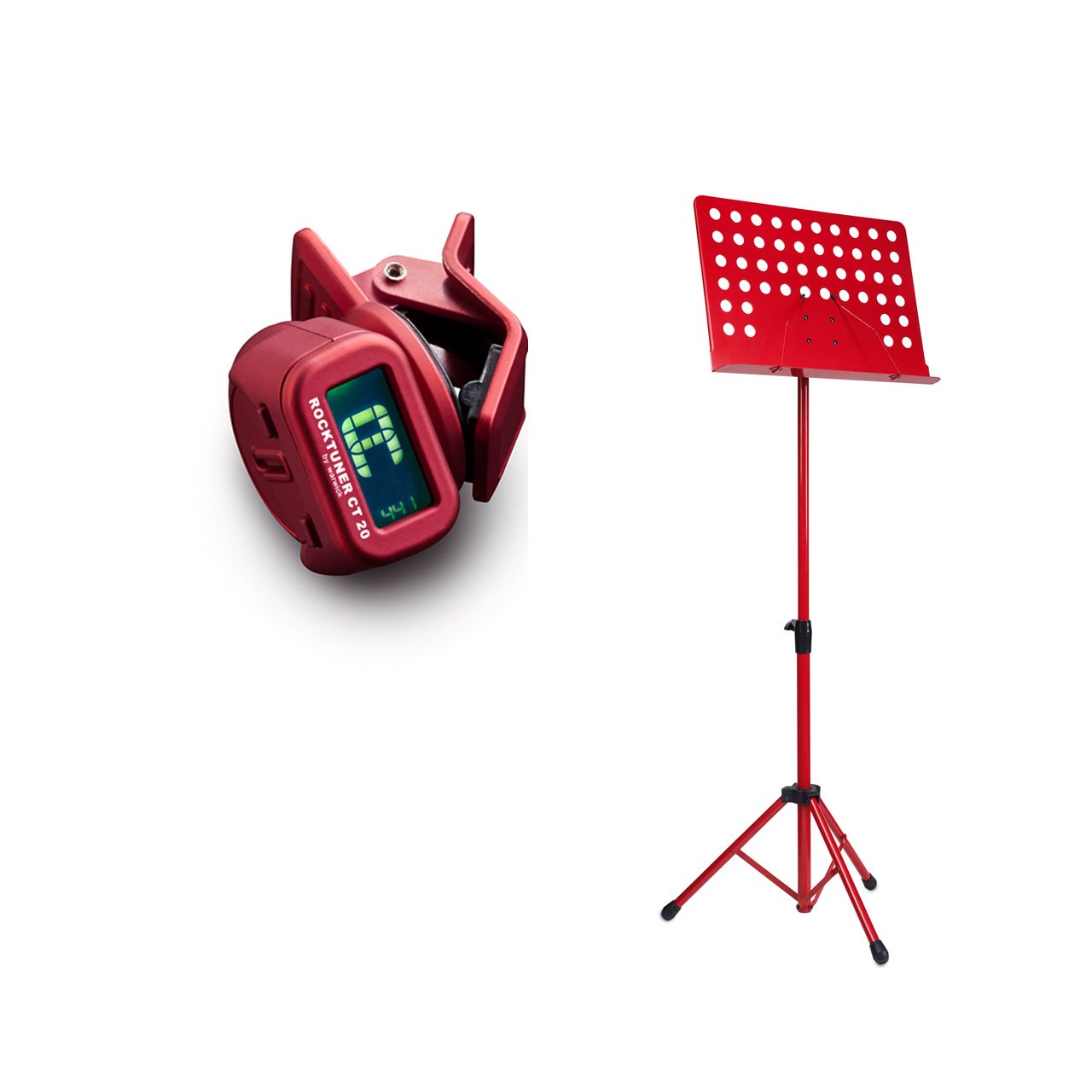 Einsteiger-Bundle 23: Orchesterpult + Clip-On Tuner / rot