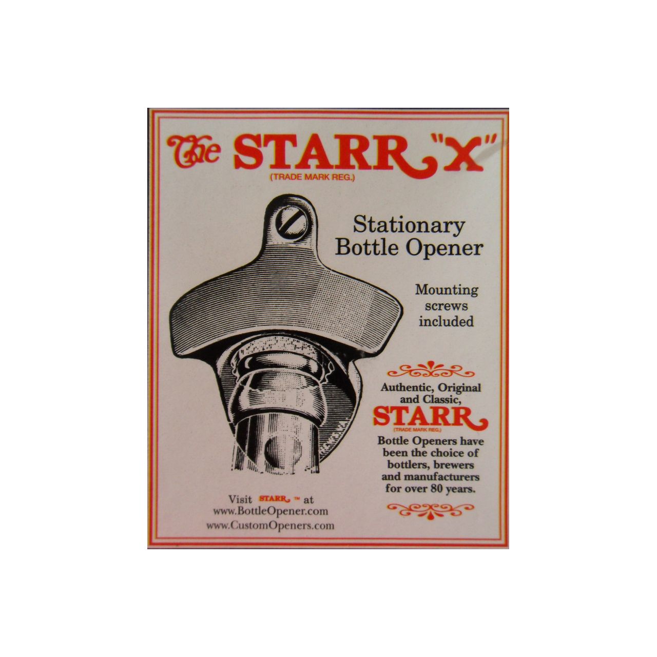 Starr X Wandflaschenöffner "Open Bottle" Here Schwarz