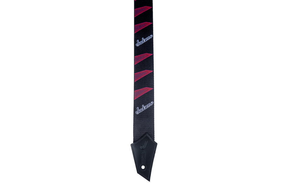 Strap with Headstock Pattern, Black/Red 