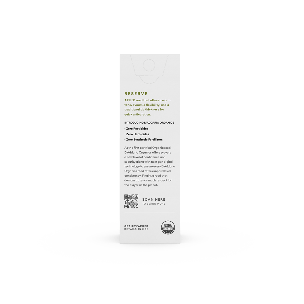 Organic Reserve Blätter für Tenorsaxophone, Stärke 3,0, 5er-Packung
