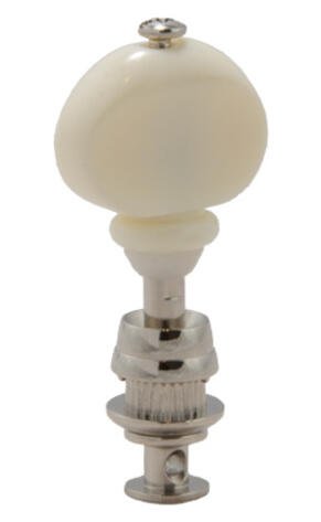 6W Champion Ukulele Pegs with White Button - 4 pcs. Nickel