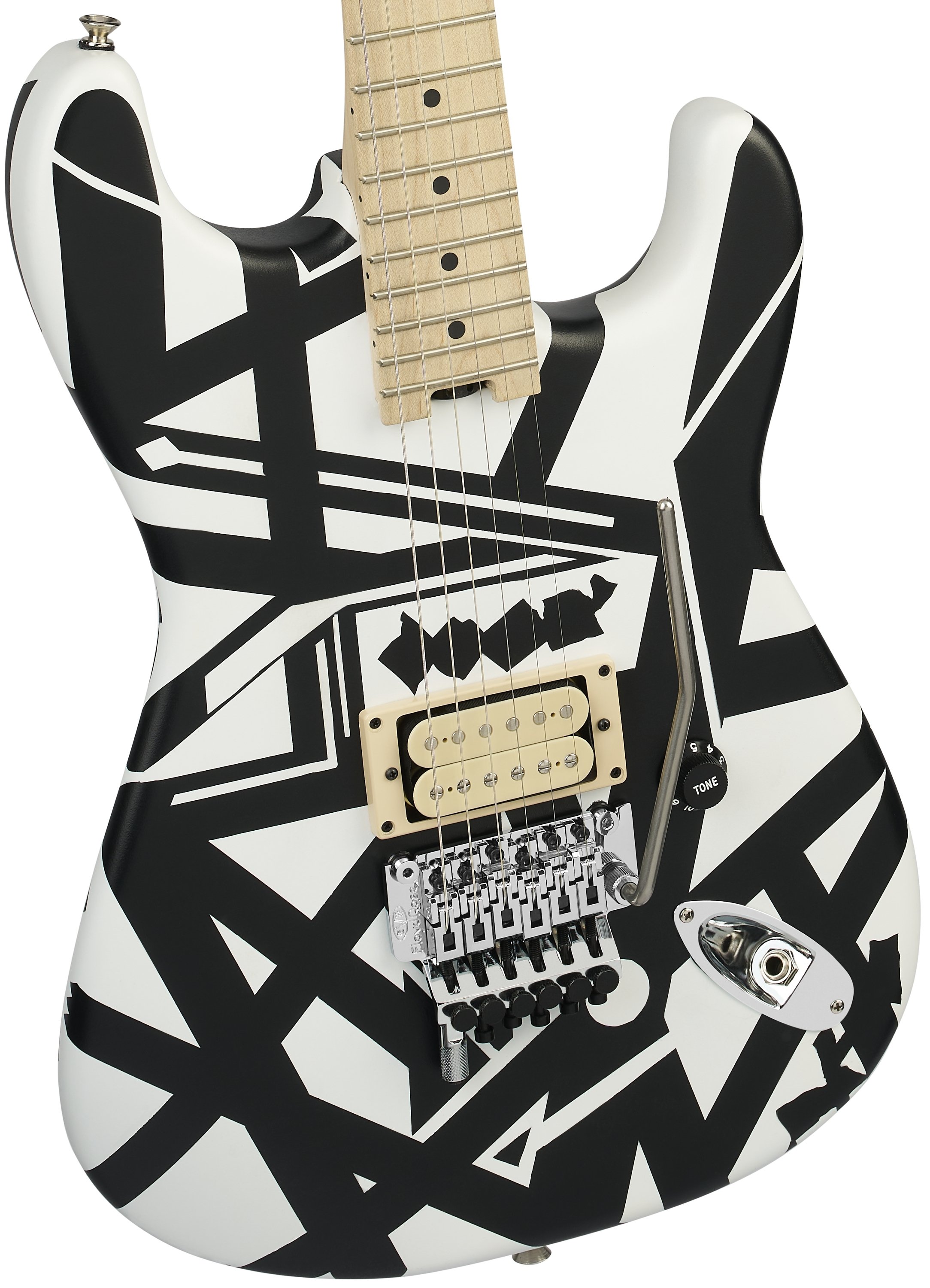 Striped Series Shapes Maple Fingerboard White and Black