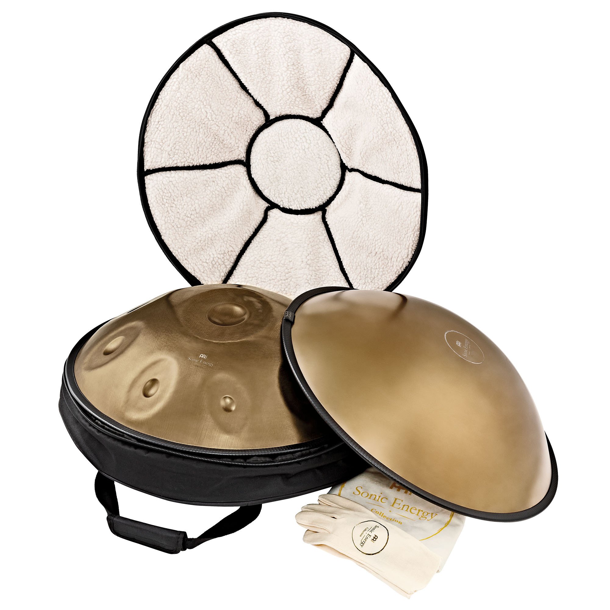 HPSTL91 Sensory Handpan Edelstahl D Amara 9 Töne 440 Hz - Vintage Gold