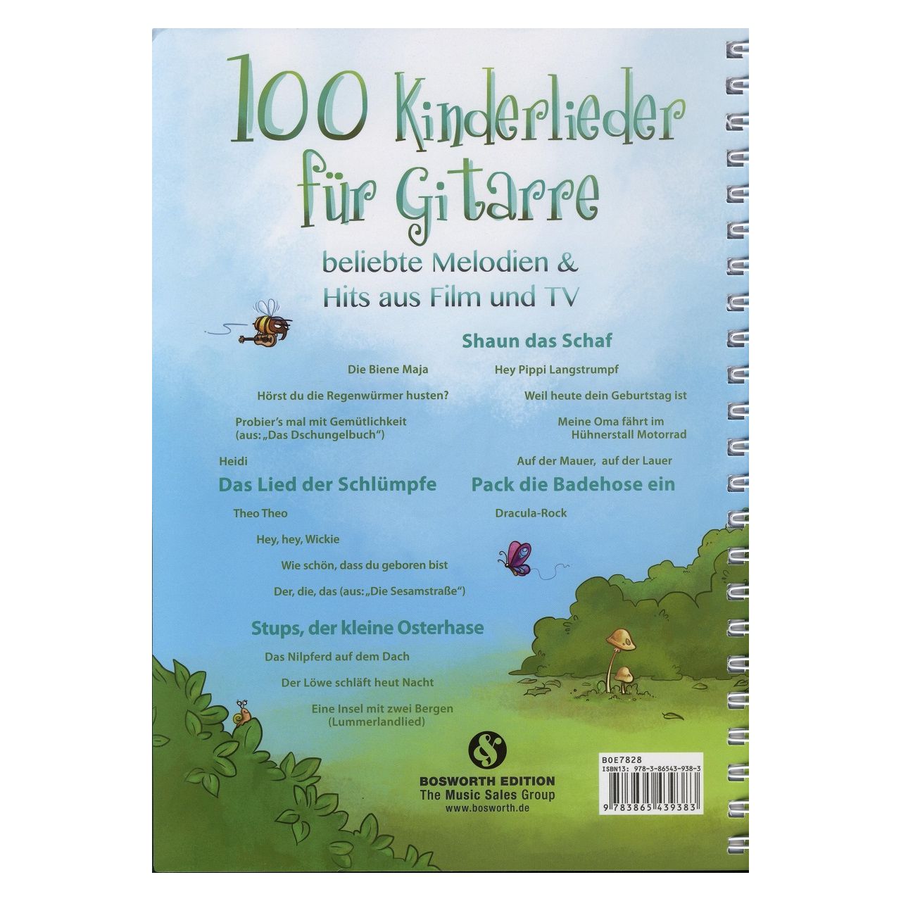 100 Kinderlieder für Gitarre - beliebte Melodien & Hits aus Film und TV