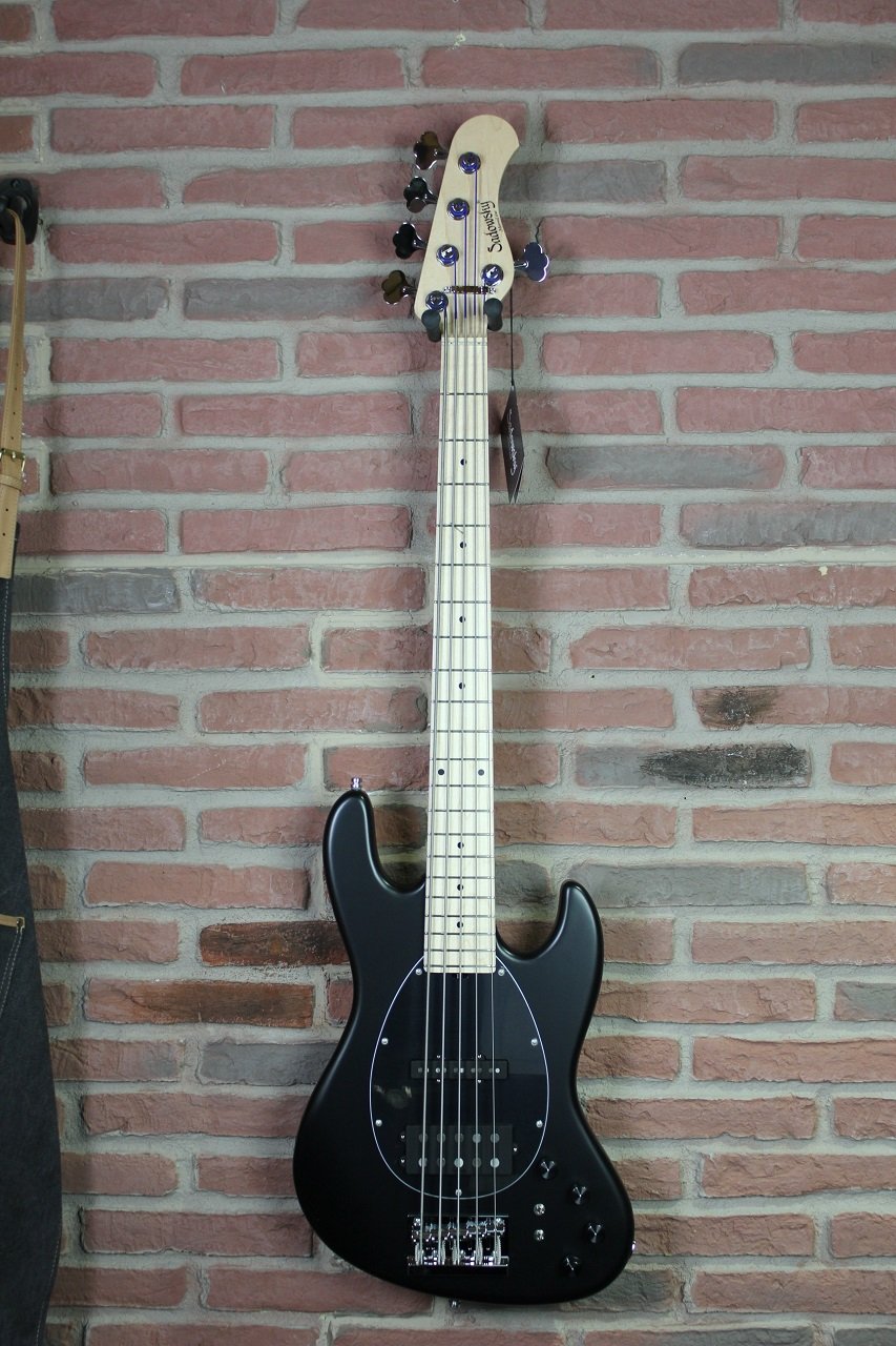 MetroLine 21-Fret Vintage M/M Bass - Solid Black Satin