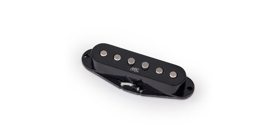 Classic Alnico V Single Coil Guitar Pickup Middle RW/RP - Black Cover