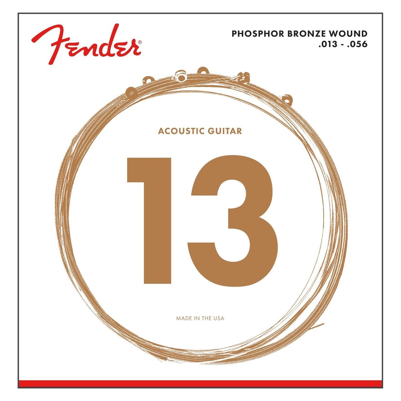 Phosphor Bronze Acoustic Guitar Strings, Ball End, 60M .013-.056 Gauges, Set of 6
