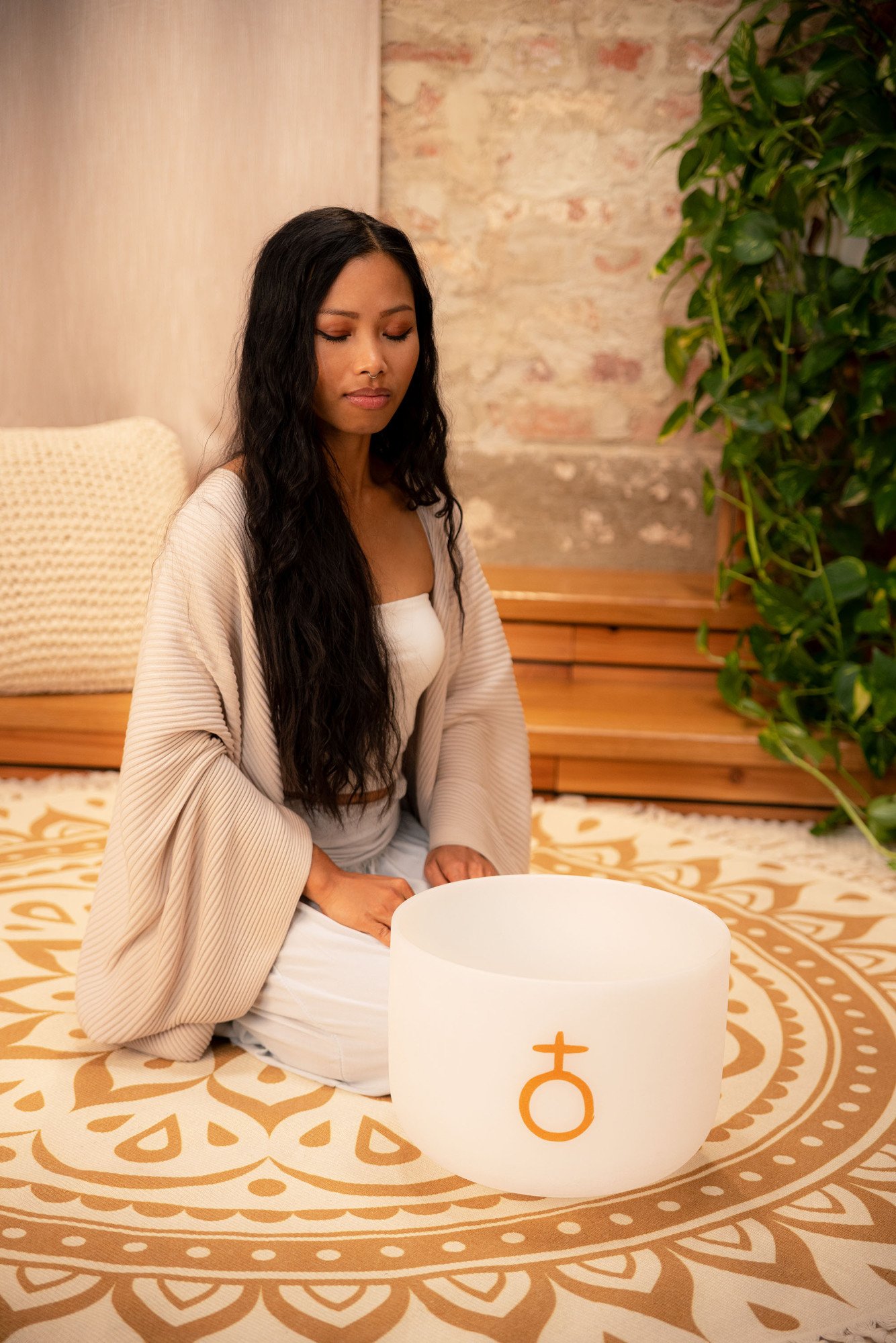 Planetary Tuned Crystal Singing Bowl