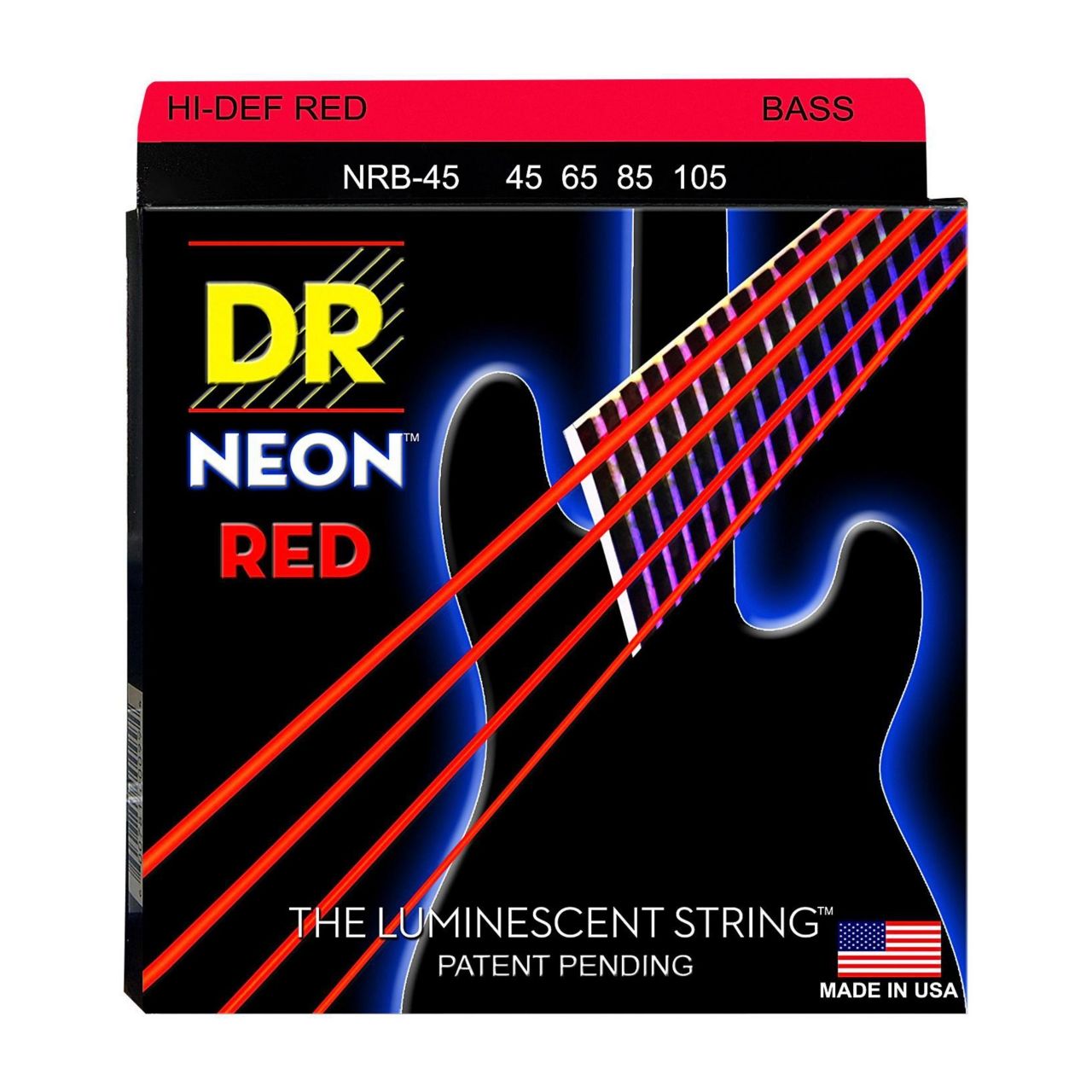 Hi-Def Neon Bass-Saitensatz Red 045-105