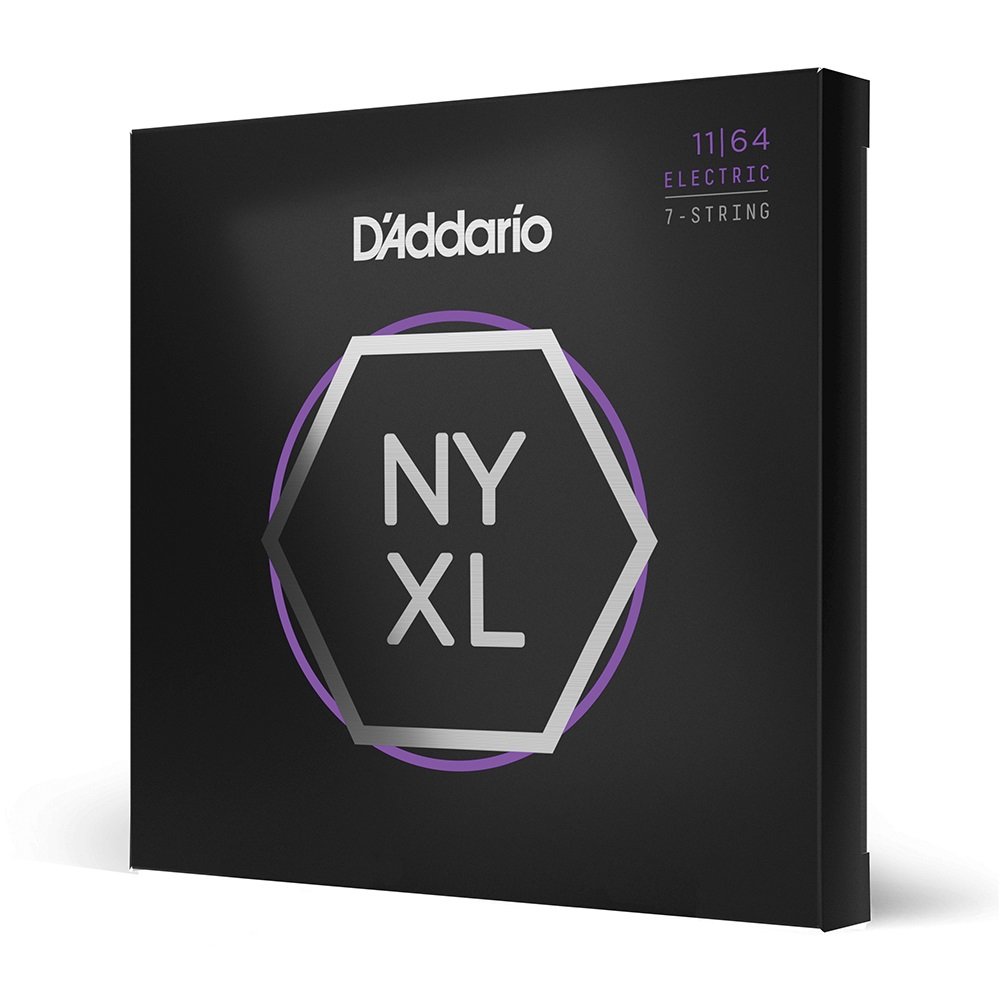 NYXL1164 Nickel Wound 7-String Electric Guitar Strings, Medium, 11-64