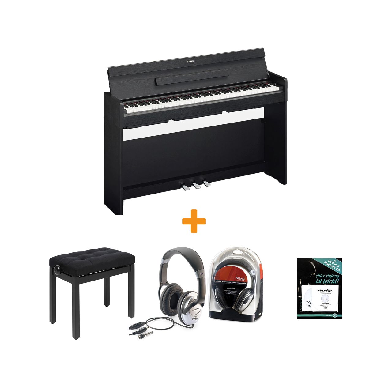 Arius YDP-S34 Digitalpiano in Schwarz Set