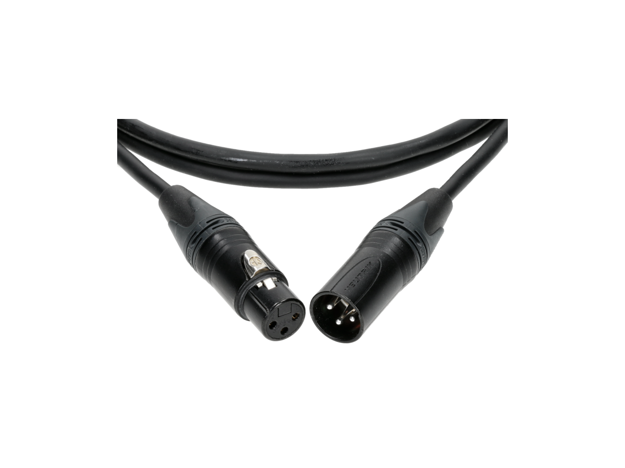 OT206YS doppelt geschirmtes AES & DMX kabel mit XLR 3p F/M schwarz von Neutrik - 3 m